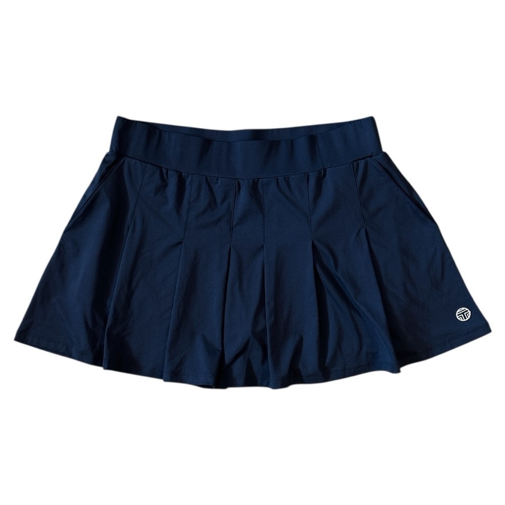 Tory Sport Navy Pleated Tennis Skort Size Large - Picture 2 of 6